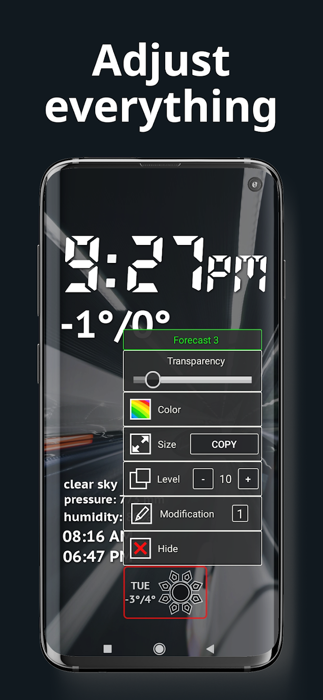 Weather Night Dock with clock Screenshot 2 