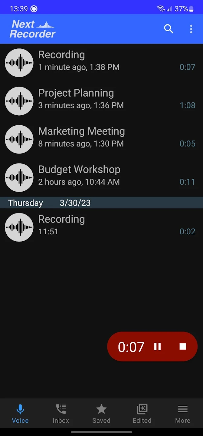 Next Recorder Screenshot 2 