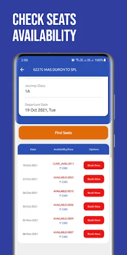 Mobile IRCTC Ticket Booking Screenshot 1 