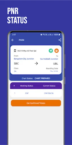 Mobile IRCTC Ticket Booking Screenshot 2 