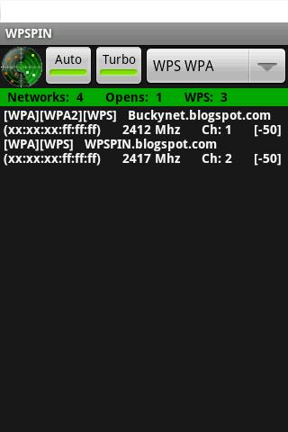 WPSPIN. WPS Wireless Scanner. Screenshot 3