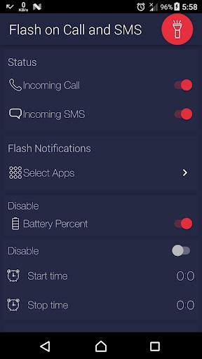 Flash on Call and SMS Screenshot 1 