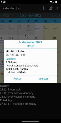 Kalendár SK Screenshot 2