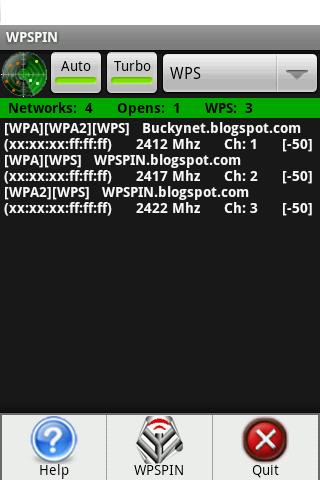 WPSPIN. WPS Wireless Scanner. Screenshot 1 