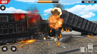 Train Vs Giant Pit Crash Games Screenshot 3