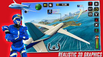 Robot Pilot Airplane Games 3D Screenshot 5 