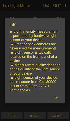 Lux Light Meter Pro Screenshot 3 