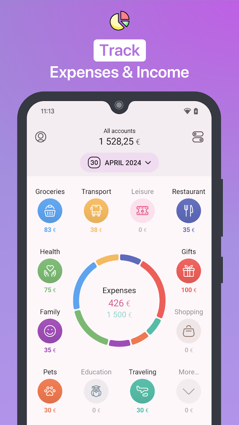 1Money expense tracker budget Screenshot 3 