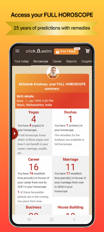 Clickastro Kundli : Astrology Screenshot 3