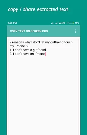 Copy Text On Screen Screenshot 2 