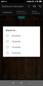 Scorekeeper & BBQ Calculator Screenshot 2