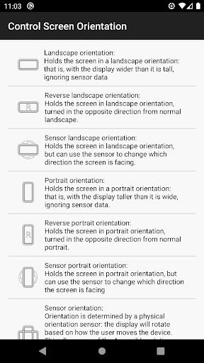 control screen rotation Screenshot 3