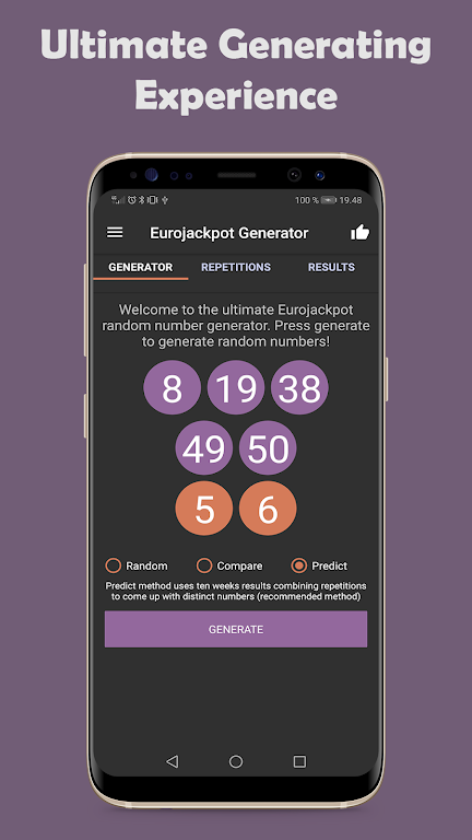 Eurojackpot Generator Screenshot 1