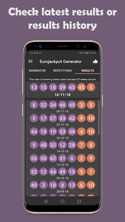 Eurojackpot Generator Screenshot 2 