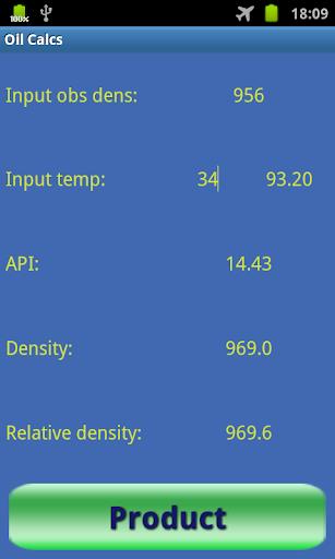 Calculator for oil enhanced Screenshot 2