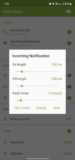 Flash Alerts on Call and SMS Screenshot 4 