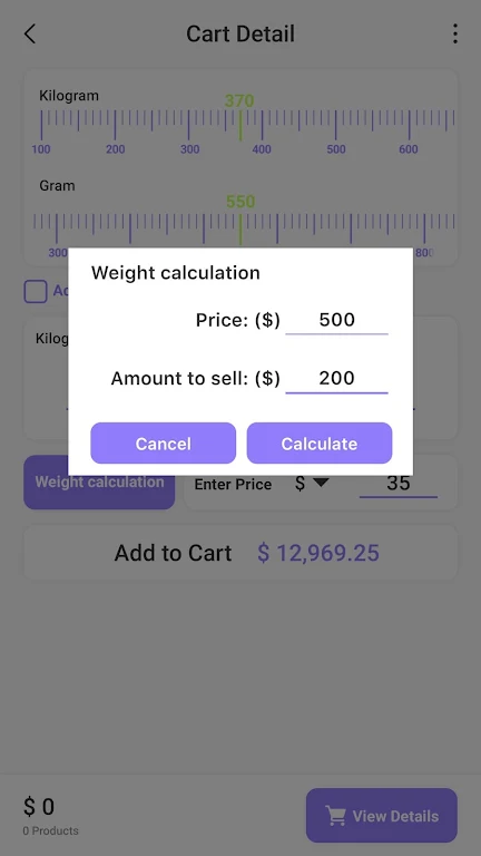 Digital scale to weight grams Screenshot 2