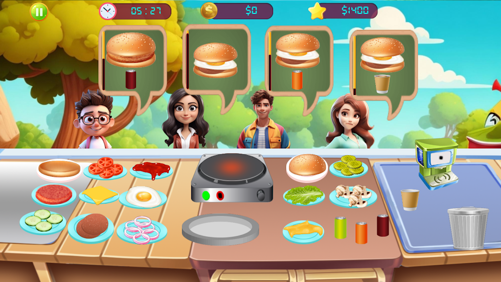 Burger Maker:Cooking Chef Game Screenshot 1