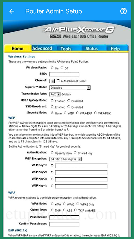 Router Admin Setup - Passwords Screenshot 2