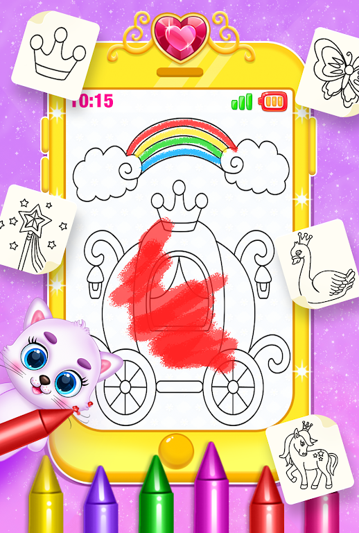 cute princess toy phone game Screenshot 2 