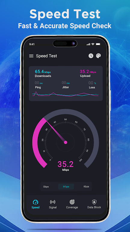 Internet Speed Test Meter Screenshot 3