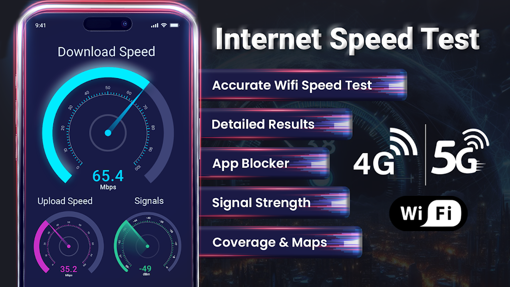 Internet Speed Test Meter Screenshot 1