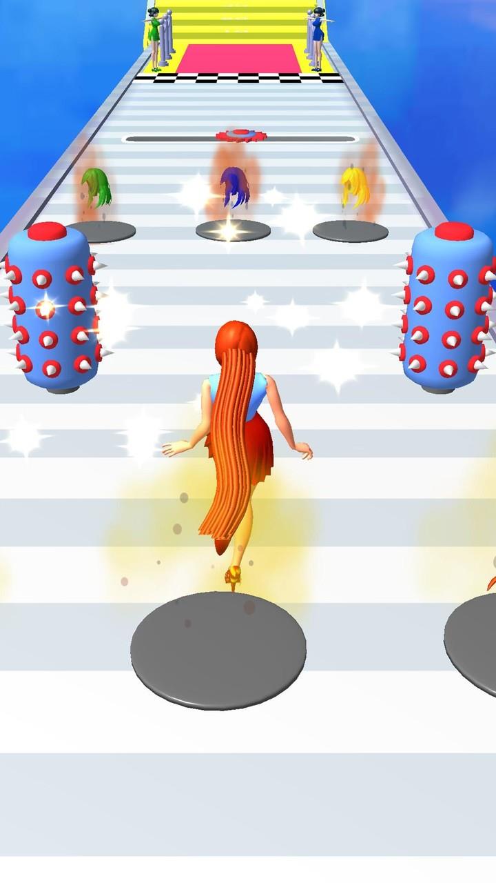 Long Hair Runner Challenge 3D Screenshot 2