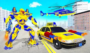 Taxi Helicopter Car Robot Game Screenshot 1