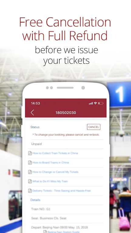 China Train Booking Screenshot 2 