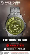 Futuristic GUI Watch Face Screenshot 1