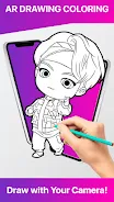 AR Draw Coloring Tiny Tan BTS Screenshot 2 