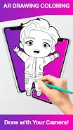 AR Draw Coloring Tiny Tan BTS Screenshot 4 