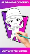 AR Draw Coloring Tiny Tan BTS Screenshot 3 