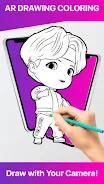 AR Draw Coloring Tiny Tan BTS Screenshot 5