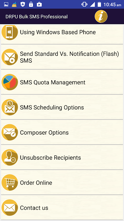 Bulk SMS Software Mobile help Screenshot 2 