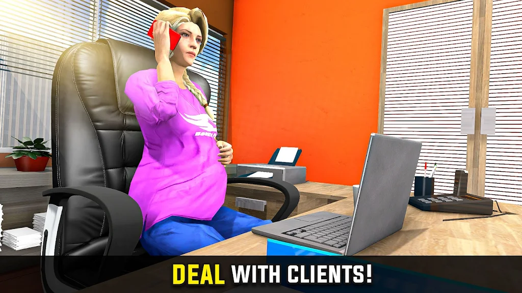 Pregnant Mother Office Life 3D Screenshot 3