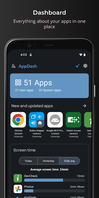 AppDash: App Manager & Backup Screenshot 1