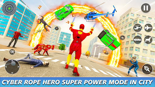 Cyber Rope Hero in Spider Game Screenshot 1 