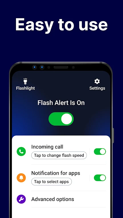 Flash Alert, Flashlight Screenshot 2 