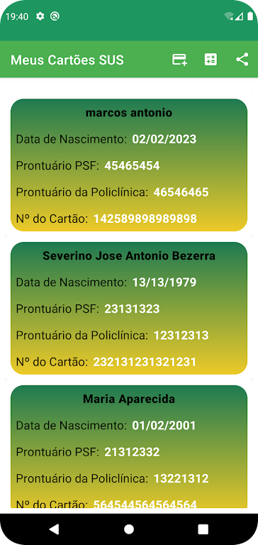 lembrar o nº do cartão sus Screenshot 2 