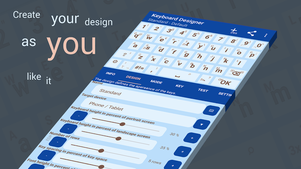 Keyboard Designer: Keyboard Screenshot 1