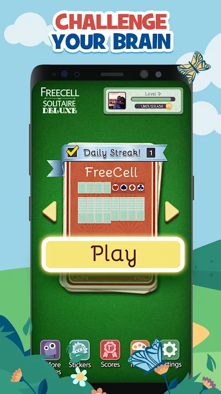 FreeCell Deluxe® Social Screenshot 1