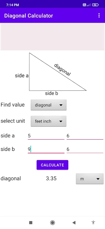 diagonal calculator Screenshot 3 