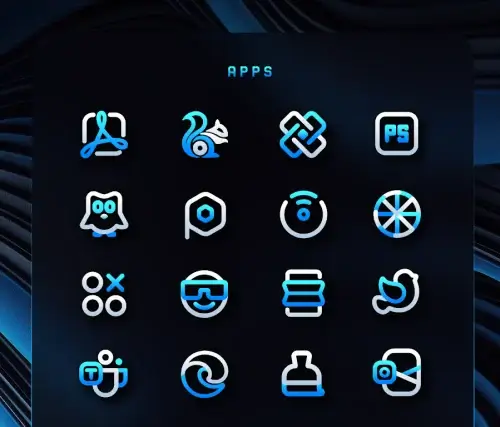 BlueLine IconPack Screenshot 3