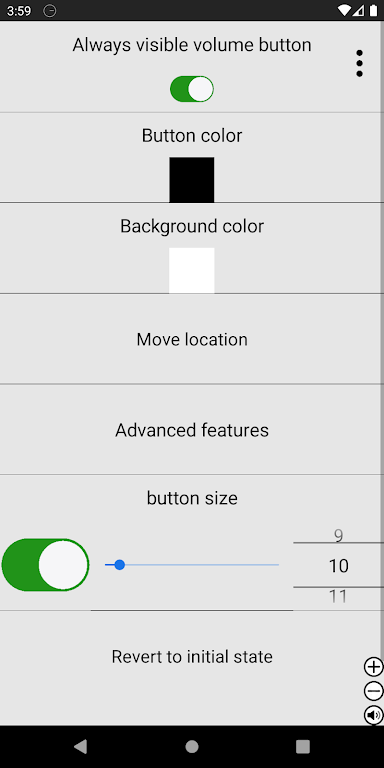 Always visible volume button Screenshot 1