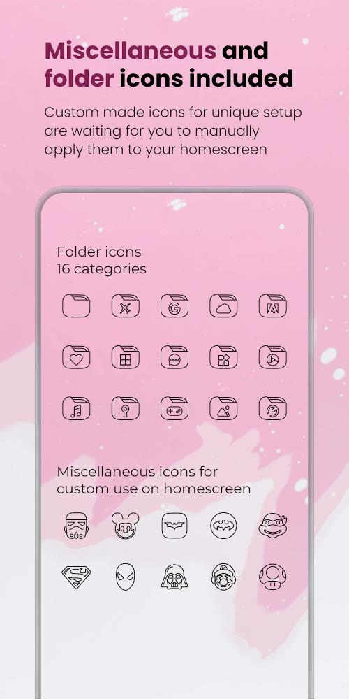 Vera Outline Black: Icon Pack Screenshot 5