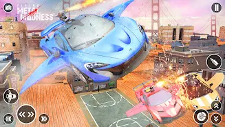 Flying Car Robot Shooting Game Screenshot 3