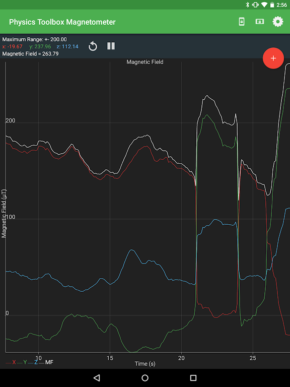 Physics Toolbox Magnetometer Screenshot 4 