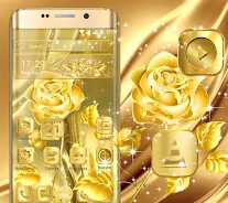 Golden Rose Launcher Theme Screenshot 1