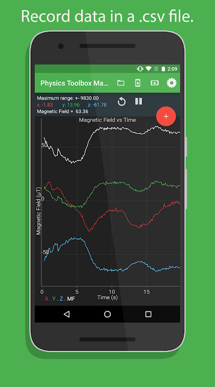 Physics Toolbox Magnetometer Screenshot 1 